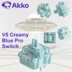 Akko V5 Creamy Blue Pro 45-Piece Tactile Mechanical Switches, 45 ± 5 gf Operating Force, 55 ± 5 gf Tactile Force, 3.3 mm Travel, 5-Pin, Lubed & LED Diffuser - Image 7