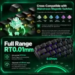MonsGeek FUN60 Ultra SP Black 60% Wired HE Magnetic Keyboard, Glare Switches, 8K Polling, 0.01mm RT, CNC Aluminum Chassis, Side-Printed PBT & ARGB - Image 5