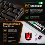 MonsGeek FUN60 Ultra SP Black 60% Wired HE Magnetic Keyboard, Glare Switches, 8K Polling, 0.01mm RT, CNC Aluminum Chassis, Side-Printed PBT & ARGB - Image 7