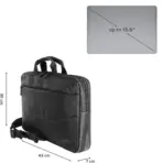 Normal Laptop Bag – Fits 15.6" Laptops, Black, Durable Water-Resistant Material, Multiple Compartments, Padded Shoulder Strap, Lightweight - Image 2