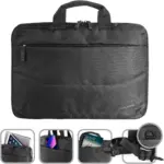 Normal Laptop Bag – Fits 15.6" Laptops, Black, Durable Water-Resistant Material, Multiple Compartments, Padded Shoulder Strap, Lightweight