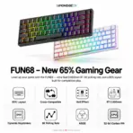 MonsGeek FUN68 HE Black 65% Wired Magnetic Keyboard, Akko AstroAim Switches, 8K Polling, 0.005mm RT, 16K Scan, ARGB & Magnetic Hot-Swap - Image 2