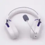 Akko Verge S9 Ultra White & Purple Quad-Mode Wireless Gaming Headset with 53 mm N52 Drivers, Virtual 7.1 Surround, Detachable ENC Mic, [2.4 GHz wireless (USB-A or USB-C receiver), Bluetooth 5.3, USB-C wired] Connectivity - Image 10