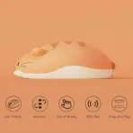 Akko Orange KATE Cat Theme Optical Mouse with Tri-Mode Bluetooth 3.0, Bluetooth 5.0 and 2.4 GHz Wireless, 1600 DPI, Ergonomic ABS Design, and 10 m Range - Image 7