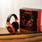Akko MA02W Wasteland Survival Black & Orange Wireless Gaming Headset with 50 mm Stereo Drivers, Dynamic RGB, Detachable Omnidirectional Mic, Bluetooth 5.3, 2.4 GHz, and 1200 mAh Battery - Image 2