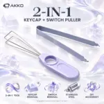 Akko 2-in-1 Keycap and Switch Puller with Stainless Steel Pulling Parts for Mechanical Keyboard Maintenance and DIY Builds