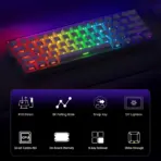 Akko Veekos Shine60 HE White 60% Wired Magnetic Gaming Keyboard with Flash Switches, 8K Polling, Adjustable 0.1–3.4 mm Actuation, Rapid Trigger, Hot-Swap and ARGB - Image 6