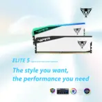 Patriot Viper Elite 5 RGB 32GB (2×16GB) DDR5-6000 CL30 1.35V Memory Kit, XMP 3.0, AMD EXPO, On-Die ECC, Aluminum Heatspreader, Unlocked PMIC & RGB Lightbar | WHITE ~ PVER532G60C30KW - Image 2