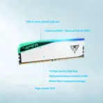 Patriot Viper Elite 5 RGB 32GB (2×16GB) DDR5-6000 CL30 1.35V Memory Kit, XMP 3.0, AMD EXPO, On-Die ECC, Aluminum Heatspreader, Unlocked PMIC & RGB Lightbar | WHITE ~ PVER532G60C30KW - Image 4