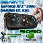 GIGABYTE GeForce RTX 5090 Gaming OC 32GB GDDR7 512-bit GPU Blackwell Architecture, 2550MHz, PCIe 5.0, WINDFORCE Cooling, RGB Halo, Sliding Side Plate, Dual BIOS, HDMI 2.1b, DisplayPort 2.1b, ATX | BLACK GV-N5090GAMING OC-32GD | 1 YEAR WARRANTY