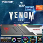 Patriot Viper Venom RGB 32GB (2x 16GB) DDR5 6400MT/s  CL32 Desktop RAM Kit 1.40V, RGB Sync, On-Die ECC, Aluminum Heatspreader, Intel XMP 3.0 & AMD EXPO Compatible | BLACK ~ PVVR532G640C32K - Image 2