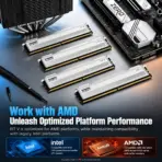 KLEVV FIT V Ceramic White 32GB (2×16GB) DDR5-5600 CL30 Memory Kit, 30-36-36-88, 1.25V, Intel XMP, AMD EXPO, Aluminum Heatsink & 33.2mm Low Profile | KD5AGU880-56K300F - Image 7