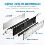 KLEVV FIT V Ceramic White 32GB (2×16GB) DDR5-5600 CL30 Memory Kit, 30-36-36-88, 1.25V, Intel XMP, AMD EXPO, Aluminum Heatsink & 33.2mm Low Profile | KD5AGU880-56K300F - Image 9