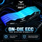 TEAMGROUP T-Force Delta RGB DDR5 32GB RAM Kit (2x 16GB) 5200MHz , CL40 , 1.25V , XMP 3.0 & AMD EXPO Support, On-Die ECC, 120° RGB Lighting, PMIC Power Management, Aluminum Heatsink  | BLACK ~ FF3D532G5200HC40CDC01 - Image 8