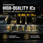 TEAMGROUP T-Force Delta RGB DDR5 32GB RAM Kit (2x 16GB) 5200MHz , CL40 , 1.25V , XMP 3.0 & AMD EXPO Support, On-Die ECC, 120° RGB Lighting, PMIC Power Management, Aluminum Heatsink  | BLACK ~ FF3D532G5200HC40CDC01 - Image 7