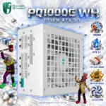 GamerStorm  by DeepCool PQ1000G WH 1000W ATX 3.1 Fully Modular PSU, 80 PLUS Gold, Cybenetics Platinum, PCIe 5.1 600W 12V-2x6, Japanese Capacitors, 120mm FDB | WHITE