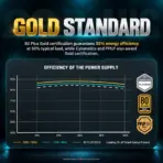 GamerStorm  by DeepCool PQ850G 850W ATX 3.1 Fully Modular Power Supply, 80 Plus Gold, PCIe 5.1 12V-2x6 600W, Japanese Capacitors & 120mm FDB Fan | BLACK - Image 4