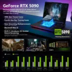 MSI RAIDER 16 MAX HX B2WJ: Intel® Core Ultra 9 290HX Plus | 32GB DDR5 RAM ; 1TB NVMe | RTX 5090 (24GB) |16-inch QHD+ 240Hz OLED Display | Per-Key RGB Keyboard | Windows 11 Pro | Core Black - Image 6