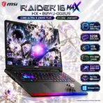 MSI RAIDER 16 MAX HX B2WJ: Intel® Core Ultra 9 290HX Plus | 32GB DDR5 RAM ; 1TB NVMe | RTX 5090 (24GB) |16-inch QHD+ 240Hz OLED Display | Per-Key RGB Keyboard | Windows 11 Pro | Core Black