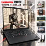 Lenovo ThinkPad E14 Gen 7 AI PC:  AMD Ryzen 7 250 | 16Gb DDR5 RAM ; 512GB NVME | Radeon  780M Graphics | 14-inch WUXGA Display | Backlit EN/AR Keyboard | DOS | BLACK 