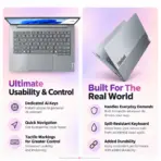 ThinkBook 14 G8 AI PC: Intel Core Ultra 7 255H | 8GB DDR5-5600 RAM  ; 512GB NVMe® | 14-inch WUXGA IPS Display | Intel® Graphics | Backlit Keyboard | DOS | Lenovo® Bag Incl. | Arctic Grey - Image 8