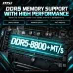 MSI Z890 GAMING WIFI6E ATX DDR5 Motherboard, LGA1851 Core Ultra Series 2, 4x DDR5 8800+ OC, PCIe 5.0, Gen5 M.2, Wi-Fi 6E, 2.5G LAN, 20Gbps USB-C & 12+1+1+1 Power - Image 7