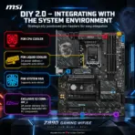 MSI Z890 GAMING WIFI6E ATX DDR5 Motherboard, LGA1851 Core Ultra Series 2, 4x DDR5 8800+ OC, PCIe 5.0, Gen5 M.2, Wi-Fi 6E, 2.5G LAN, 20Gbps USB-C & 12+1+1+1 Power - Image 8