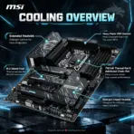 MSI Z890 GAMING WIFI6E ATX DDR5 Motherboard, LGA1851 Core Ultra Series 2, 4x DDR5 8800+ OC, PCIe 5.0, Gen5 M.2, Wi-Fi 6E, 2.5G LAN, 20Gbps USB-C & 12+1+1+1 Power - Image 9