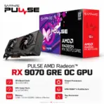 SAPPHIRE PULSE Radeon RX 9070 GRE OC 12GB GDDR6, RDNA 4, 2920MHz Boost, PCIe 5.0, FSR 4 AI Upscaling, Dual-X Cooling, HDMI 2.1b & DP 2.1a - Image 2