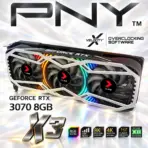 PNY GeForce RTX 3070 8GB XLR8 Gaming REVEL EPIC-X RGB Triple Fan Edition With 5888 CUDA Cores 1725MHz Boost 14Gbps GDDR6 256-Bit PCIe 4.0 HDMI 2.1 DP 1.4  |  USED ITEM