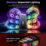 AsiaHorse UMBRA V2 ARGB PWM Fan Hub, 10-Port 5V ARGB Controller, Up To 50 Devices, 120 LEDs Per Port, Dual PWM Control, Custom Profiles & SATA Power - Image 4