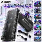 AsiaHorse UMBRA V2 ARGB PWM Fan Hub, 10-Port 5V ARGB Controller, Up To 50 Devices, 120 LEDs Per Port, Dual PWM Control, Custom Profiles & SATA Power