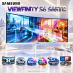 Samsung ViewFinity S6 S65TC 34-inch UWQHD 100Hz 1000R Curved Monitor, 5ms, HDR10, Thunderbolt 4 90W, KVM, FreeSync, LAN, USB Hub & 5W×2 Speakers, Height Adjustable Stand, Tilt, Swivel | WHITE 