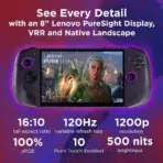 Legion Go S 8APU1 Handheld Gaming Console : AMD Ryzen Z1 Extreme | 32GB DDR5X-7500 RAM ; 1TB NVMe | 8-inchWUXGA IPS Touch 120Hz Display | Radeon Graphics | SteamOS | Nebula Nocturne  - Image 5