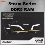 KingSpec STORM DDR5 32GB Kit (2×16GB) 6000MT/s RAM (PC5 48000) CL38 Desktop Memory, AMD & Intel Compatible, Dragon Armor Hollow 3D Aluminum Heatsink | KS6000D5M12516G ● BLACK - Image 7