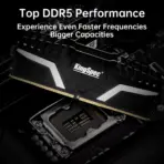 KingSpec STORM DDR5 32GB Kit (2×16GB) 6000MT/s RAM (PC5 48000) CL38 Desktop Memory, AMD & Intel Compatible, Dragon Armor Hollow 3D Aluminum Heatsink | KS6000D5M12516G ● BLACK - Image 2