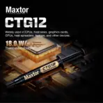 Maxtor CTG12 4g High-Performance Thermal Paste Kit, 18.0 W/mK, Non-Conductive CPU & GPU Thermal Grease, Cleaner, Brush & Spreader Included | CTG12E-4G - Image 3