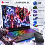 HP OMEN MAX 16-AH0XXX: Intel® Core Ultra 9 275HX | 16GB DDR5 RAM ; 512GB NVMe | RTX 5080 (16GB) | 16-inch WQXGA 240 Hz IPS Display | Per Key RGB Backlit | Windows 11 | Shadow Black ~ REFURB - 1 YR WNTY