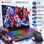 HP OMEN MAX 16-AH0XXX: Intel® Core Ultra 9 275HX | 16GB DDR5 RAM ; 512GB NVMe | RTX 5080 (16GB) | 16-inch WQXGA 240 Hz IPS Display | Per Key RGB Backlit | Windows 11 | Shadow Black ~ REFURB - 1 YR WNTY
