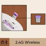 Akko Fortune Cat Wireless Mouse with Tri-Mode Bluetooth 3.0, Bluetooth 5.0 and 2.4GHz Connectivity, 1200 DPI Default, Plug-and-Play Setup and Ergonomic Palm-Fit Design - Image 6