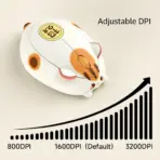 Akko Fortune Cat Wireless Mouse with Tri-Mode Bluetooth 3.0, Bluetooth 5.0 and 2.4GHz Connectivity, 1200 DPI Default, Plug-and-Play Setup and Ergonomic Palm-Fit Design - Image 8