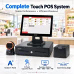 GSAN GS-T4 15.6″ Touchscreen All-in-One POS Terminal, Intel Core i5 4th Gen, 8GB DDR3 RAM, 128GB SSD, Black Countertop Cash Register Computer, No Built-In Wi-Fi or Bluetooth - Image 3