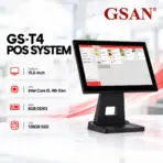 GSAN GS-T4 15.6″ Touchscreen All-in-One POS Terminal, Intel Core i5 4th Gen, 8GB DDR3 RAM, 128GB SSD, Black Countertop Cash Register Computer, No Built-In Wi-Fi or Bluetooth - Image 2