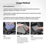 Maxtor AP-12 High-Performance Silicone Thermal Pad, 14.8W/m·K Thermal Conductivity, 120 × 120 × 2.0mm, Electrically Insulating, Cut-to-Fit for GPU VRAM, VRM, SSD & Laptop Cooling | Grey - Image 7
