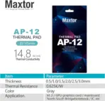 Maxtor AP-12 High-Performance Silicone Thermal Pad, 14.8W/m·K Thermal Conductivity, 85 × 45 × 0.5mm, Electrically Insulating, Cut-to-Fit for GPU VRAM, VRM, SSD & Laptop Cooling |  Grey - Image 11
