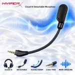 HyperX Cloud III Detachable Noise-Cancelling Microphone with Flexible Boom Arm and 3.5mm TRRS Jack for Cloud III Headsets - Original