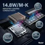 Maxtor AP-12 High-Performance Silicone Thermal Pad, 14.8W/m·K Thermal Conductivity, 120 × 20 × 0.5mm, Electrically Insulating, Cut-to-Fit for GPU VRAM, VRM, SSD & Laptop Cooling | Grey - Image 3