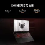 ASUS TUF Gaming A16: AMD Ryzen 7 260 | 16GB DDR5-5600 RAM ; 512GB NVMe | RTX 5070 (8GB) | 16-inch FHD+ IPS 144Hz Display | Backlit Chiclet Keyboard 1-Zone RGB | Windows 11 | JAEGER GREY ● FA608UMI-R7165W - Image 3