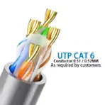 H&V FSU6305-0.5M Cat6 UTP Network Cable 305m (1000ft), 24AWG, 4-Pair CCA Copper-Clad Aluminum Conductors, Grey PVC Jacket, Bulk Unshielded Ethernet Cable for Network Installation - Image 7