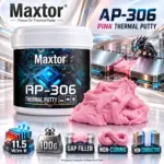Maxtor AP-306 Pink Thermal Putty 100g, 11.5W/m·K High-Conductivity Non-Curing Gap Filler, Electrically Insulating, Compressible Cooling Material for GPU VRAM, VRM, SSD, Laptop & Console